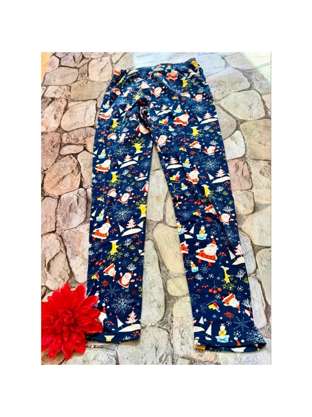 NAVY HOLIDAY LEGGINGS